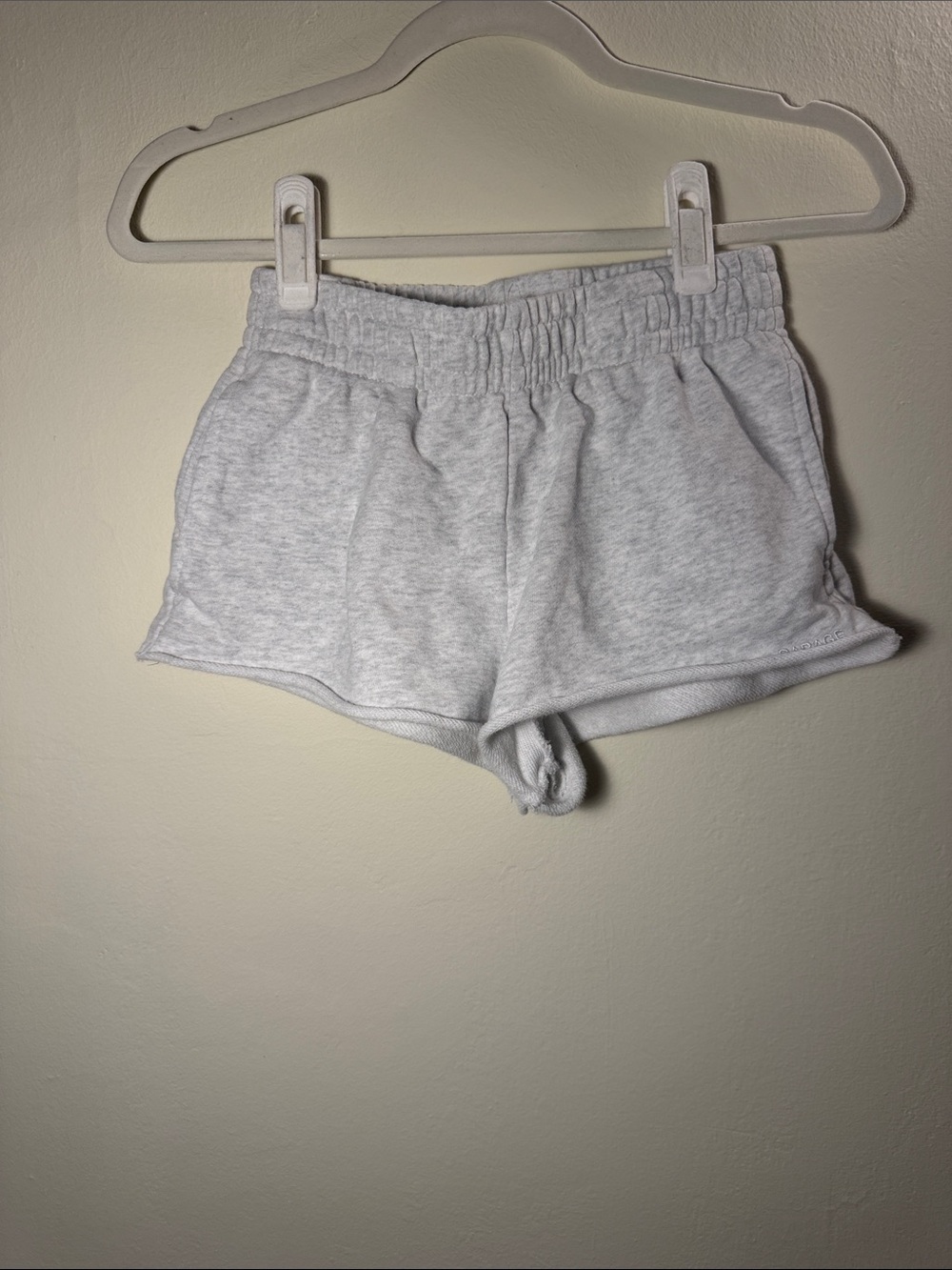 Garage Women's Light Gray Cozy Elastic-Waist Shorts